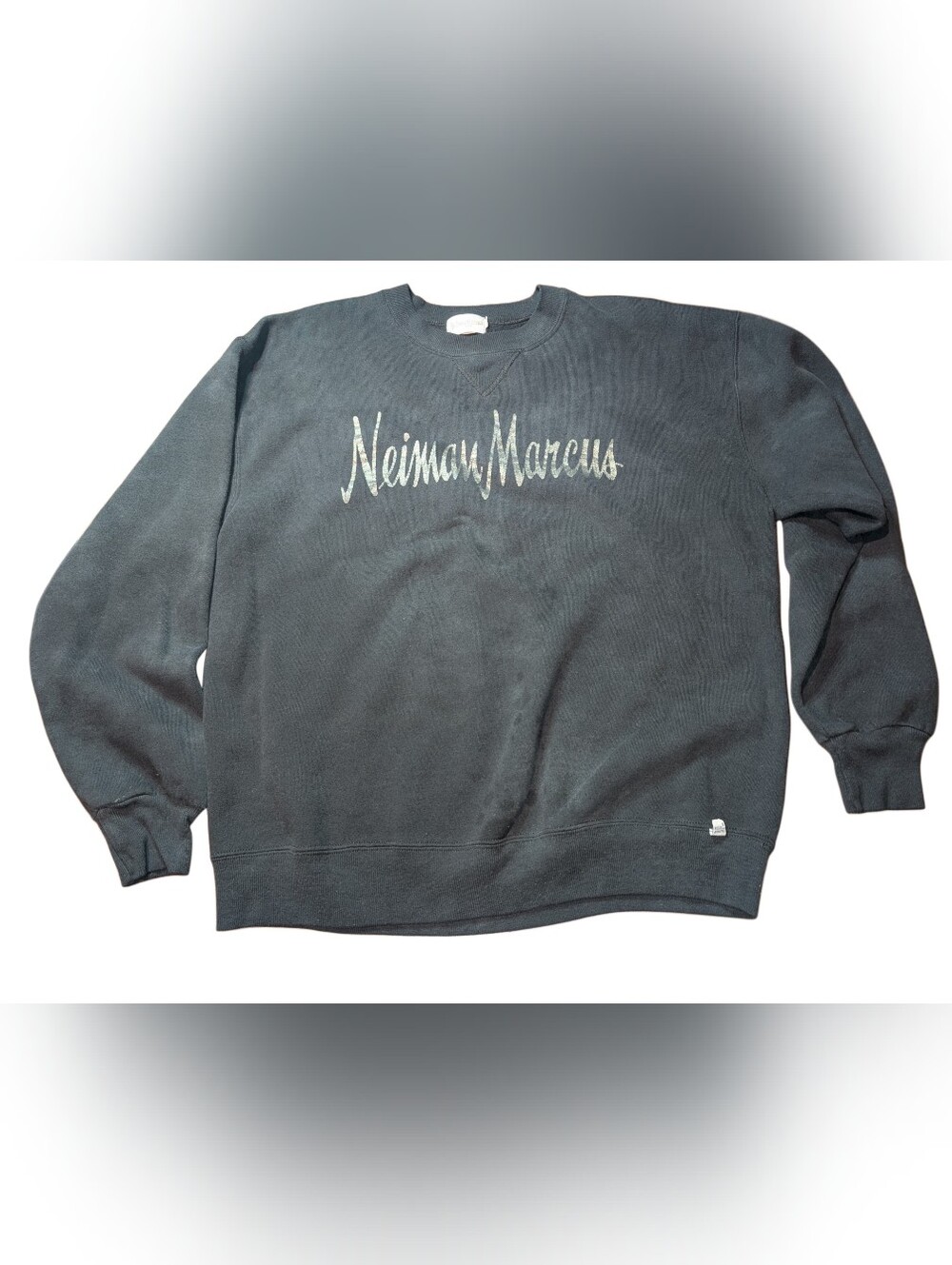 Russell Athletic Men's Crewneck Sweatshirt in Charcoal with DIY Script Logo